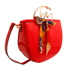 Load image into Gallery viewer, Red Semicircle Handbag Set

