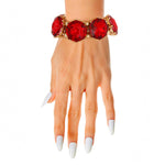 Load image into Gallery viewer, Red Round Crystal Bracelet
