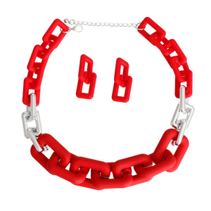 Red Rubber Rectangle Chain