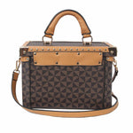 Load image into Gallery viewer, Brown Square Trunk Handbag

