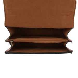 Brown Bee Dual Compartment Shoulder Bag