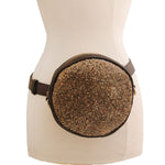 Load image into Gallery viewer, Bronze Glitter Circle Crossbody Fanny
