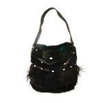 Load image into Gallery viewer, Black Fur Pearl Stud Bucket Bag
