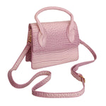 Load image into Gallery viewer, Purple Croc Flap Satchel Handbag
