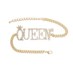 Load image into Gallery viewer, Gold Queen Stone Anklet
