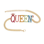 Load image into Gallery viewer, Multi Color Queen Stone Anklet
