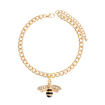 Load image into Gallery viewer, Gold Bee Charm Anklet
