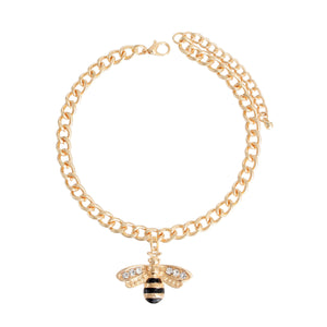 Gold Bee Charm Anklet