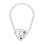 Load image into Gallery viewer, Silver Designer D Heart Bracelet
