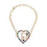 Load image into Gallery viewer, Multi Color Designer D Heart Bracelet
