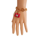 Load image into Gallery viewer, Red Boutique Handbag Bracelet
