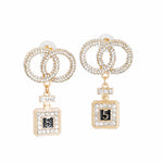 Load image into Gallery viewer, Gold Infinity Perfume Charm Earrings
