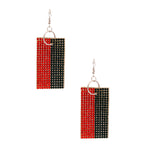 Load image into Gallery viewer, Silver Stunner: Stripe Stone Earrings

