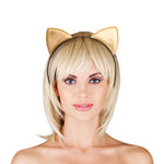 Load image into Gallery viewer, Gold Kitty Ears Headband
