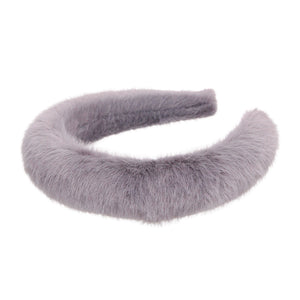 Slate Gray Fur Headband