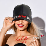 Load image into Gallery viewer, Black Designer D Visor Hat
