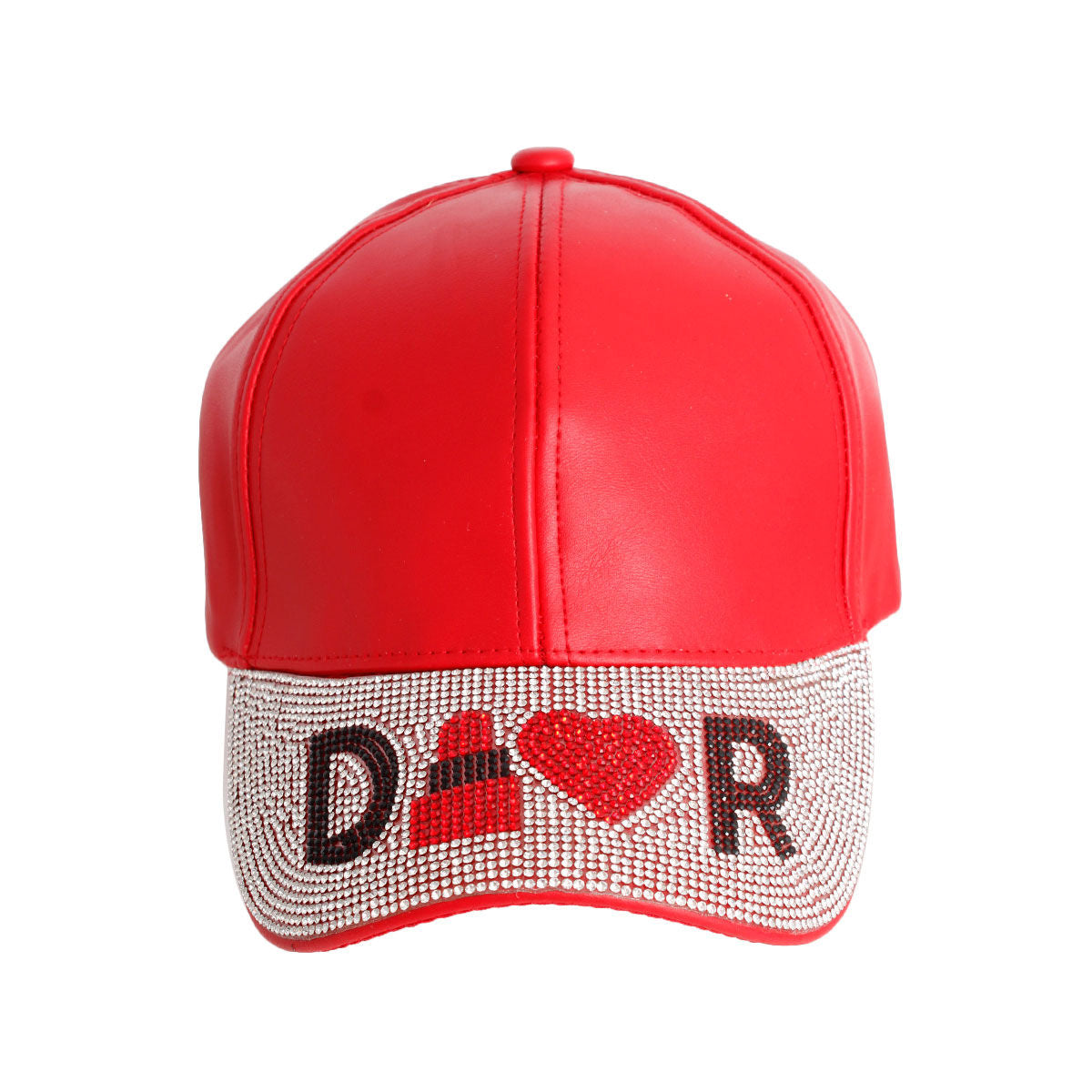 Red Designer D Visor Hat