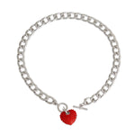Load image into Gallery viewer, Red Heart Silver Chain
