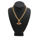 Load image into Gallery viewer, Bee Toggle Necklace with Red
