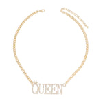 Load image into Gallery viewer, Gold Iced Queen Necklace
