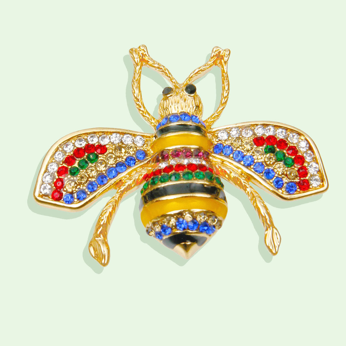 Buzzworthy Brooch: Colorful Bee Pin