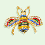 Load image into Gallery viewer, Buzzworthy Brooch: Colorful Bee Pin
