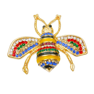 Buzzworthy Brooch: Colorful Bee Pin