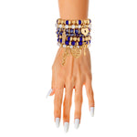 Load image into Gallery viewer, Blue and Pearl Love 7 Pcs Bracelets

