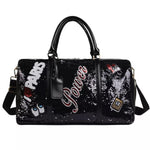 Load image into Gallery viewer, Black Sequin Power Duffel Bag

