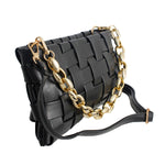 Load image into Gallery viewer, Black Woven Clutch Crossbody Set
