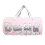 Load image into Gallery viewer, Pink Fur Glitter Duffel Bag
