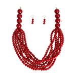 Load image into Gallery viewer, Burgundy Bubble Gum Bead Set
