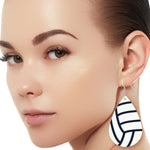 Load image into Gallery viewer, Vollyball Vegan Leather Earrings
