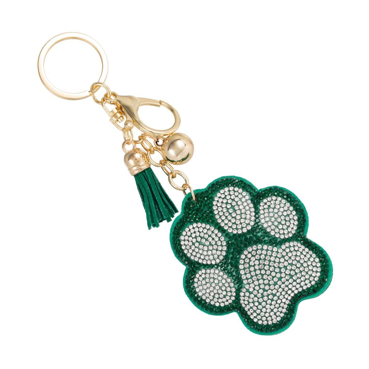 Green Paw Keychain Bag Charm