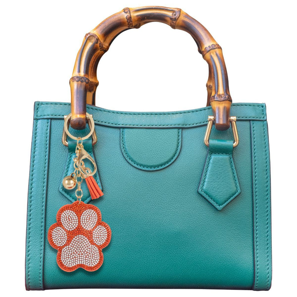 Orange Paw Keychain Bag Charm