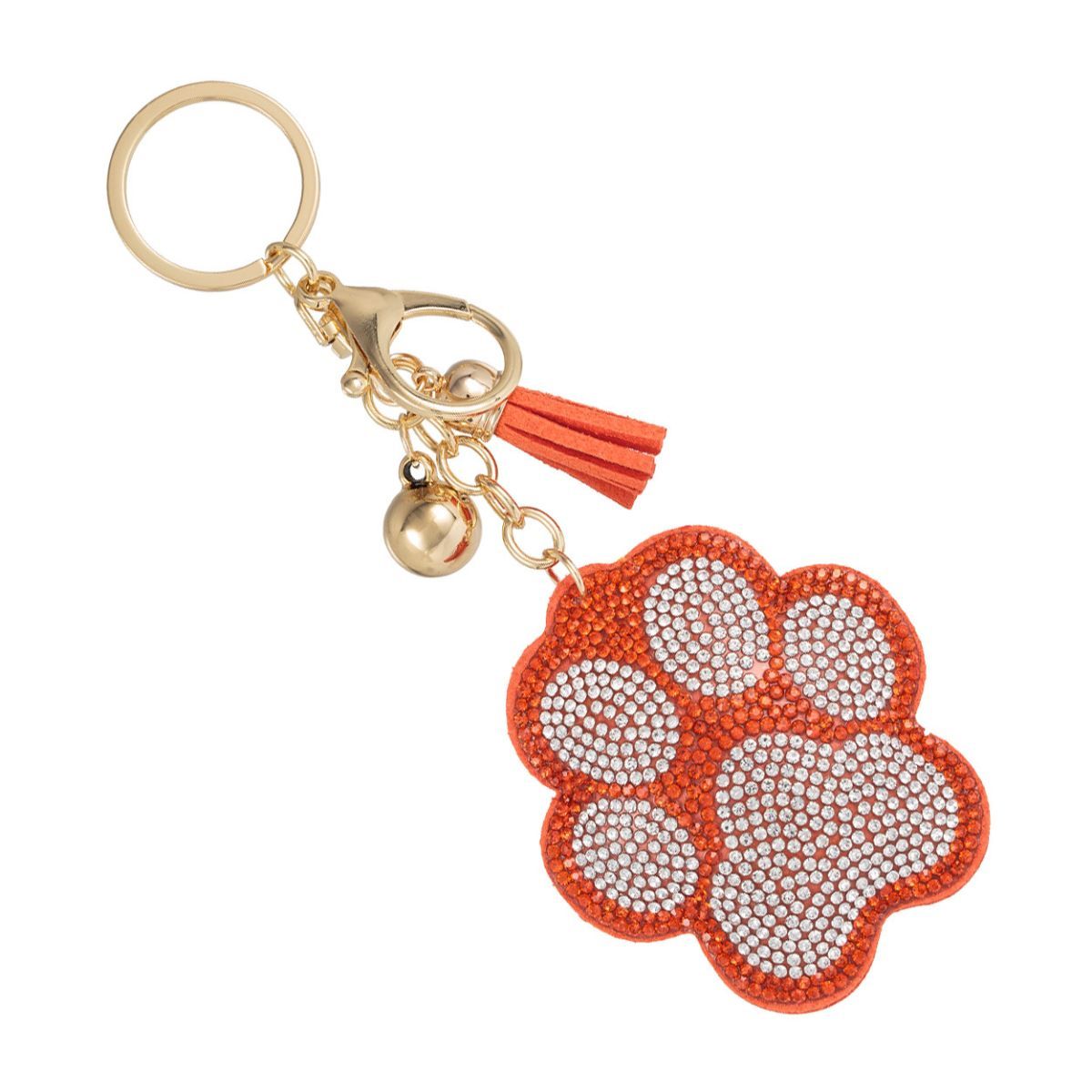 Orange Paw Keychain Bag Charm