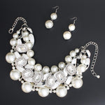 Load image into Gallery viewer, Silver Opulence Pearl Choker Ensemble
