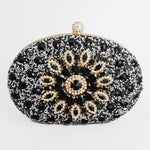 Load image into Gallery viewer, Clutch Black Crystal Hard Case Bag for Women

