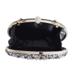 Load image into Gallery viewer, Clutch Black Crystal Hard Case Bag for Women
