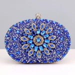 Load image into Gallery viewer, Clutch Blue Crystal Hard Case Bag for Women
