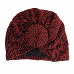 Load image into Gallery viewer, Red Stripe Donut Knot Turban
