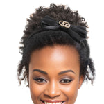 Load image into Gallery viewer, Black Bow GG Headband
